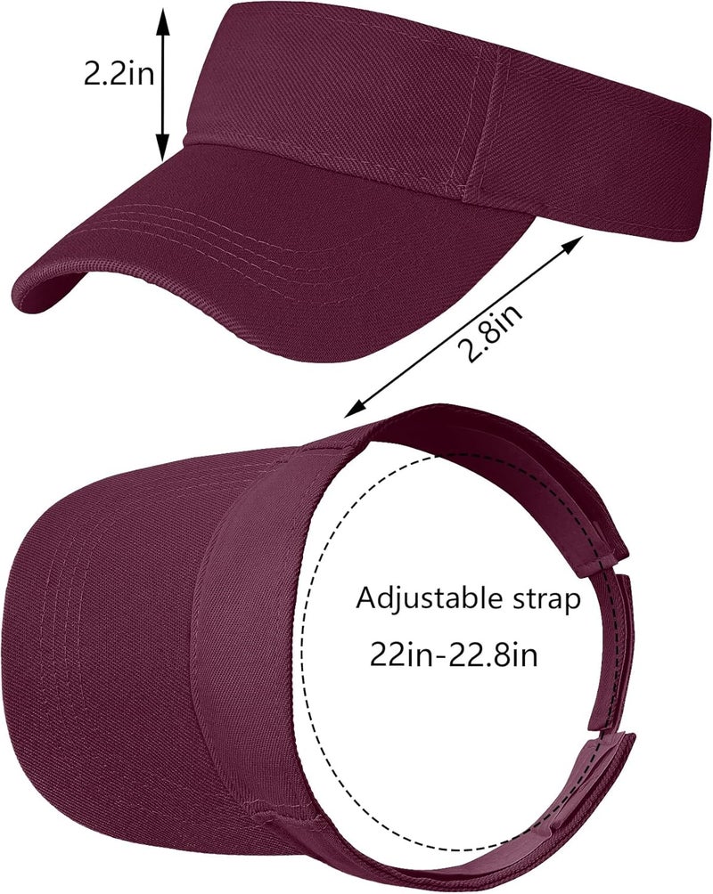 Marrywindix 1 Piece of Sport Wear Athletic Visor Sun Sports Visor Hat Visor Adjustable Cap for Women and Men (One Size) - Image 2